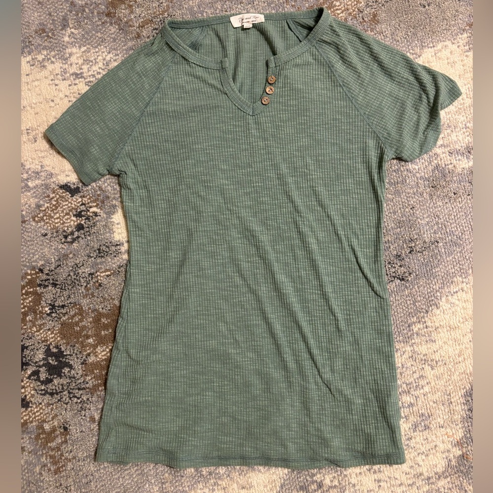 Green Short Sleeve Women's Maternity Top